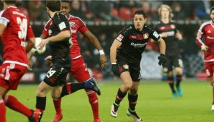 Javier Hernández, durante el juego Leverkusen vs Ingolstadt