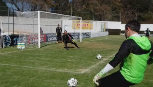 Moisés Muñoz en entrenamiento con Chiapas