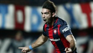 Cauteruccio celebra un gol con San Lorenzo