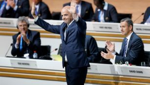 Gianni Infantino durante una reunión de FIFA