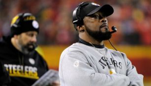 Mike Tomlin en un partido de los Steelers