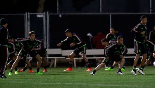 Jugadores del Tri durante el entrenamiento en UNLV