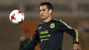 Rafael Márquez en un entrenamiento del Tri