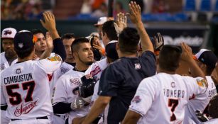 Tigres de Quintana Roo, en un juego de la Liga Mexicana de Beisbol