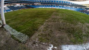 Así luce la portería sur de la cancha