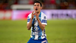 Lozano luce sorprendido durante un juego de los Tuzos en el Cl2017