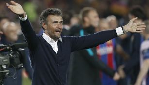 Luis Enrique festeja con el Camp Nou tras remontar al PSG