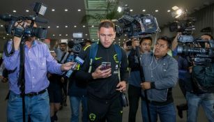 Pablo Aguilar, en su llegada a la Ciudad de México