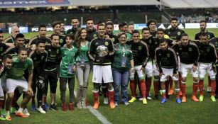 Rafa Márquez durante su homenaje en el Azteca