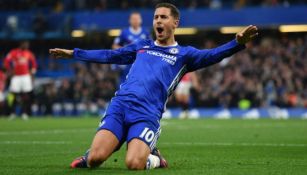 Eden Hazard celebra un gol con el Chelsea