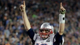 Tom Brady celebrando un TD de los Pats