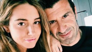 Luis Figo posa junto a su guapísima hija Daniela