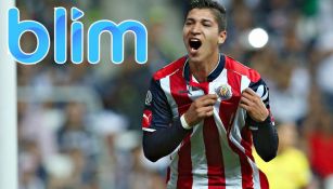 Ángel Zaldívar celebra un gol con las Chivas