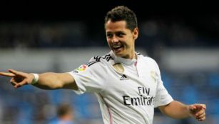 Chicharito, durante su etapa como jugador del Real Madrid