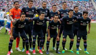 El plantel de la Máquina que inició el cotejo contra Puebla