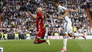 Robben cae tras la entrada de Casemiro