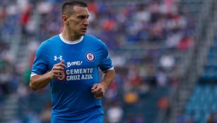 Chaco Giménez durante un partido de Cruz Azul