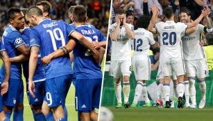 Juventus y Real Madrid celebran sus anotaciones en Champions