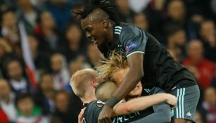 Los jugadores del Ajax festejan un tanto en la Semifinal de Vuelta