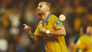 Jesé festeja un gol con UD Las Palmas