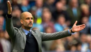 Guardiola, durante un juego del Manchester City