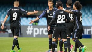 CR7 y compañía celebran la victoria en Balaídos de La Liga