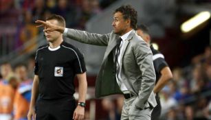 Luis Enrique durante el partido ante el Eibar 