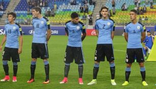 Jugadores charrúas Sub 20, sorprendidos ante el error del himno