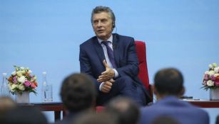 Mauricio Macri en una conferencia de prensa