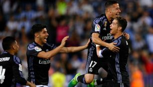 Real Madrid festeja el gol de CR7 contra el Málaga