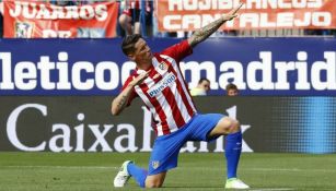 Niño Torres, durante la despedida del Vicente Calderón