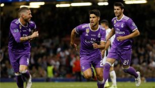 Asensio celebra su gol contra la Juve en la Final de la Champions