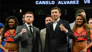 Canelo y Golovkin, en la presentación oficial de su pelea