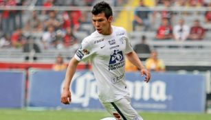 Lozano, durante un partido del Pachuca