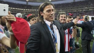 Matías Almeyda sonríe después de ganar el Clausura 2017