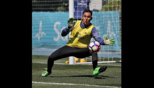 Keylor Navas durante un entrenamiento del Real Madrir