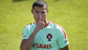 CR7 manda a callar a sus compañeros en un entrenamiento 