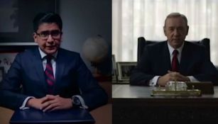 Miguel Ángel Cocarrubias y el personaje, Frank Underwood