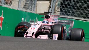 Así quedó el monoplaza de Force India tras el impacto con el muro