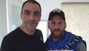 Roberto presume en redes sociales foto con Lionel Messi 