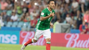 Fabián, tras anotar su gol contra Alemania