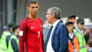 CR7 recibe indicaciones de Fernando Santos en Confederaciones