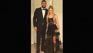 Piqué y Shakira en la boda de Messi