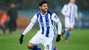 Vela, en el juego entre la Real Sociedad y Osasuna de la temporada 2016-17