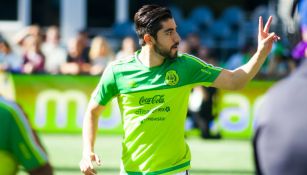 Pizarro a su llegada al entrenamiento del Tri en Copa Oro