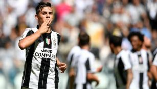 Dybala celebra un gol con la Juventus