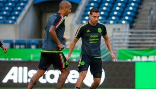 Jesús Dueñas, en un entrenamiento con el Tri en Estados Unidos