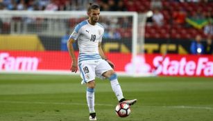 Silva, en un encuentro con la Selección de Uruguay