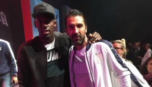 Bolt y Buffon, en un evento público