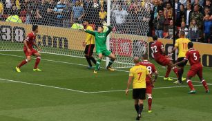 Así llegó una anotación del Watford frente al Liverpool 